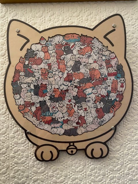 Customer photo review of Morandi-Colored Cute Cat Shaped Wooden Jigsaw Puzzle