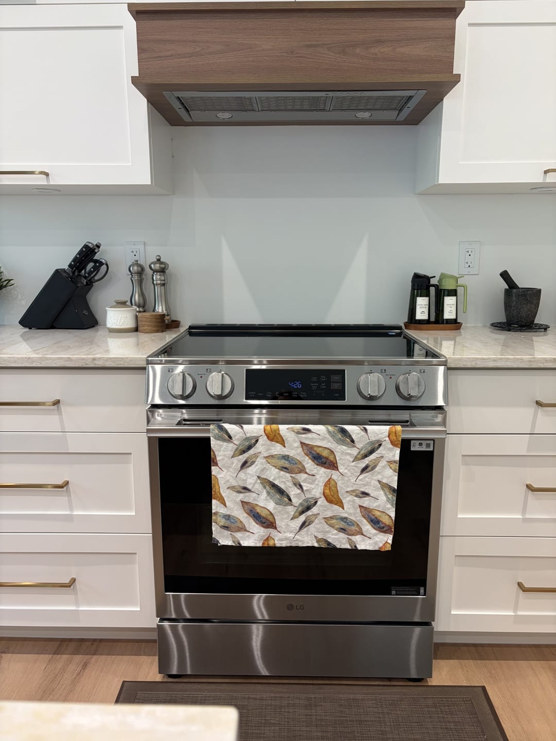 Customer photo review of LIMITED EDITION Golden Fall Linen Kitchen Towel