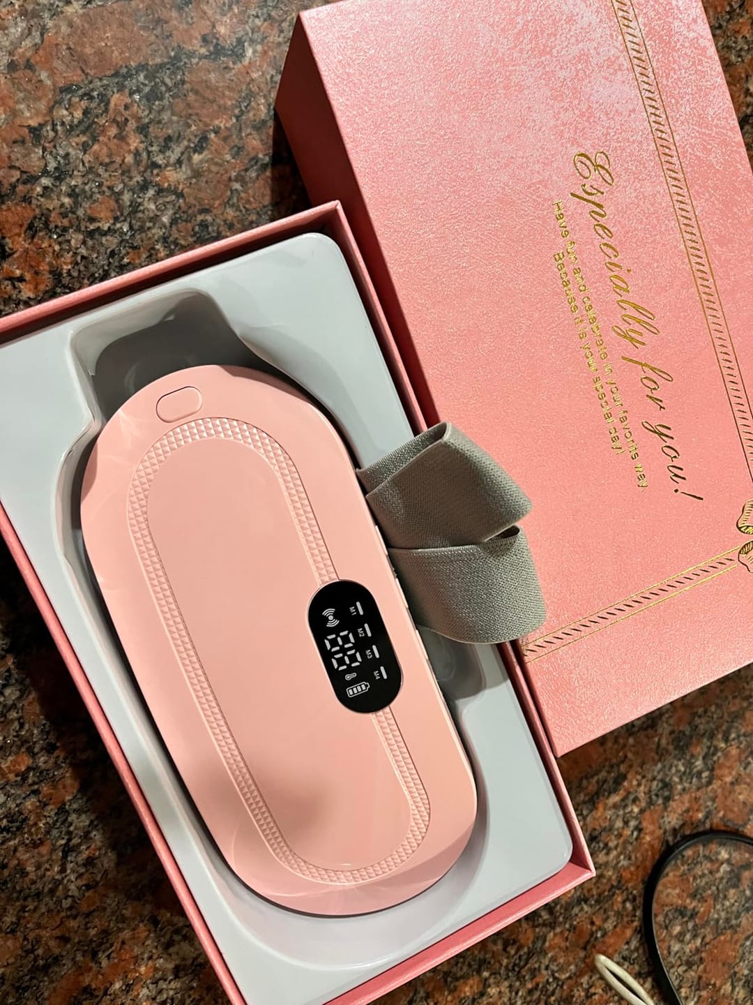 Customer photo review of Thermiva™ - Portable Cordless Heating & Vibration Belt for Menstrual Cramps