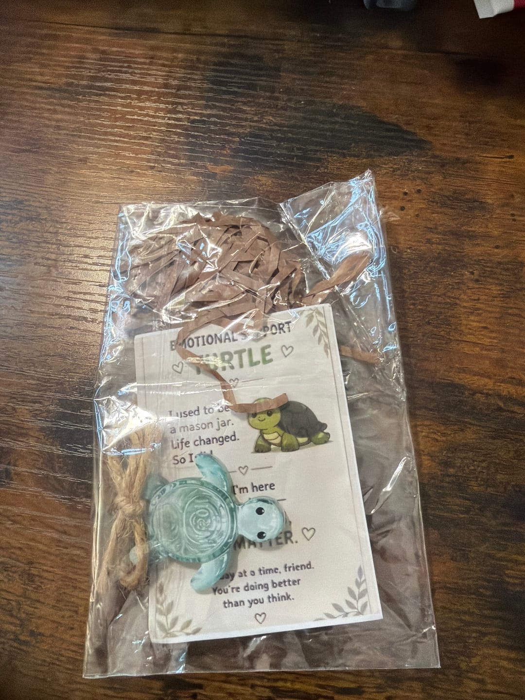 Customer photo review of 🐢 Original Recycled Glass Support Turtle