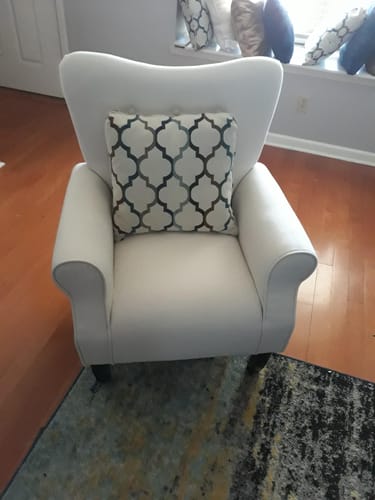 Customer photo review of Allston High Back Upholstered Accent Armchair