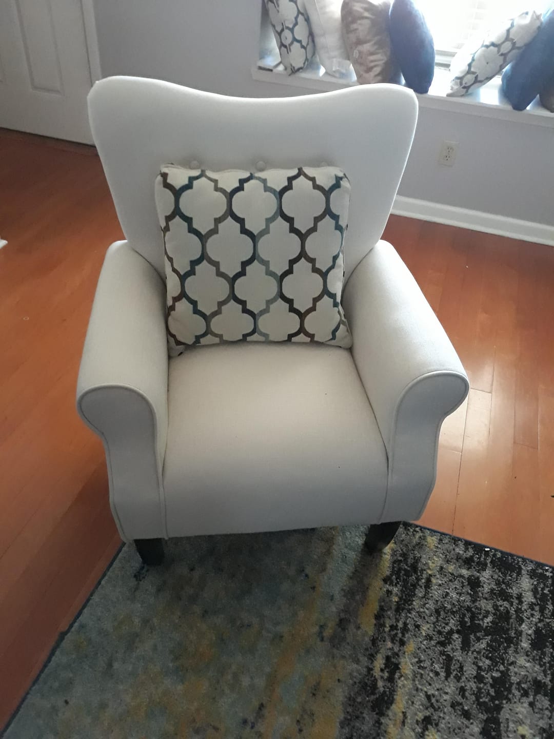Customer photo review of Allston High Back Upholstered Accent Armchair