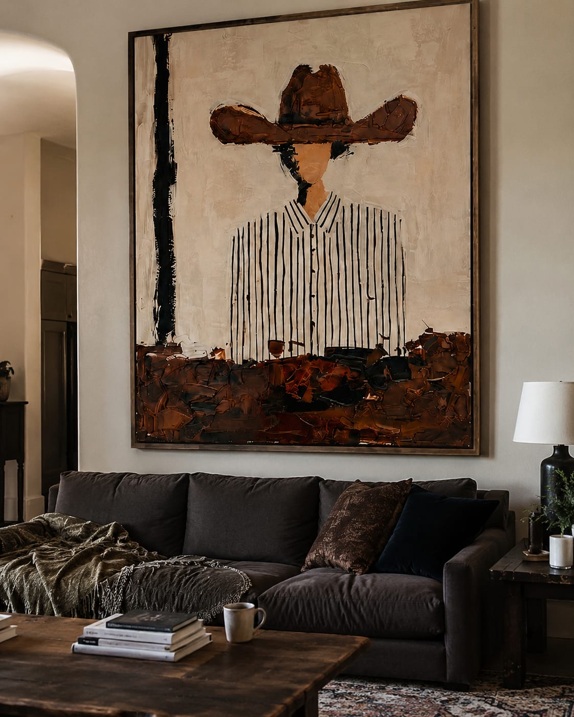 Customer photo review of Western Cowboy Wall Art｜Pinstripe Rancher