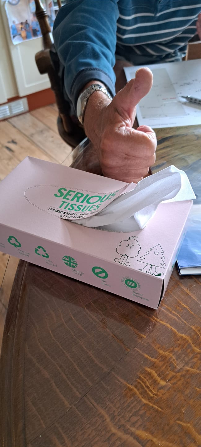 Customer photo review of 100% Recycled Facial Tissues