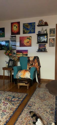 Customer photo review of Allston High Back Upholstered Accent Armchair