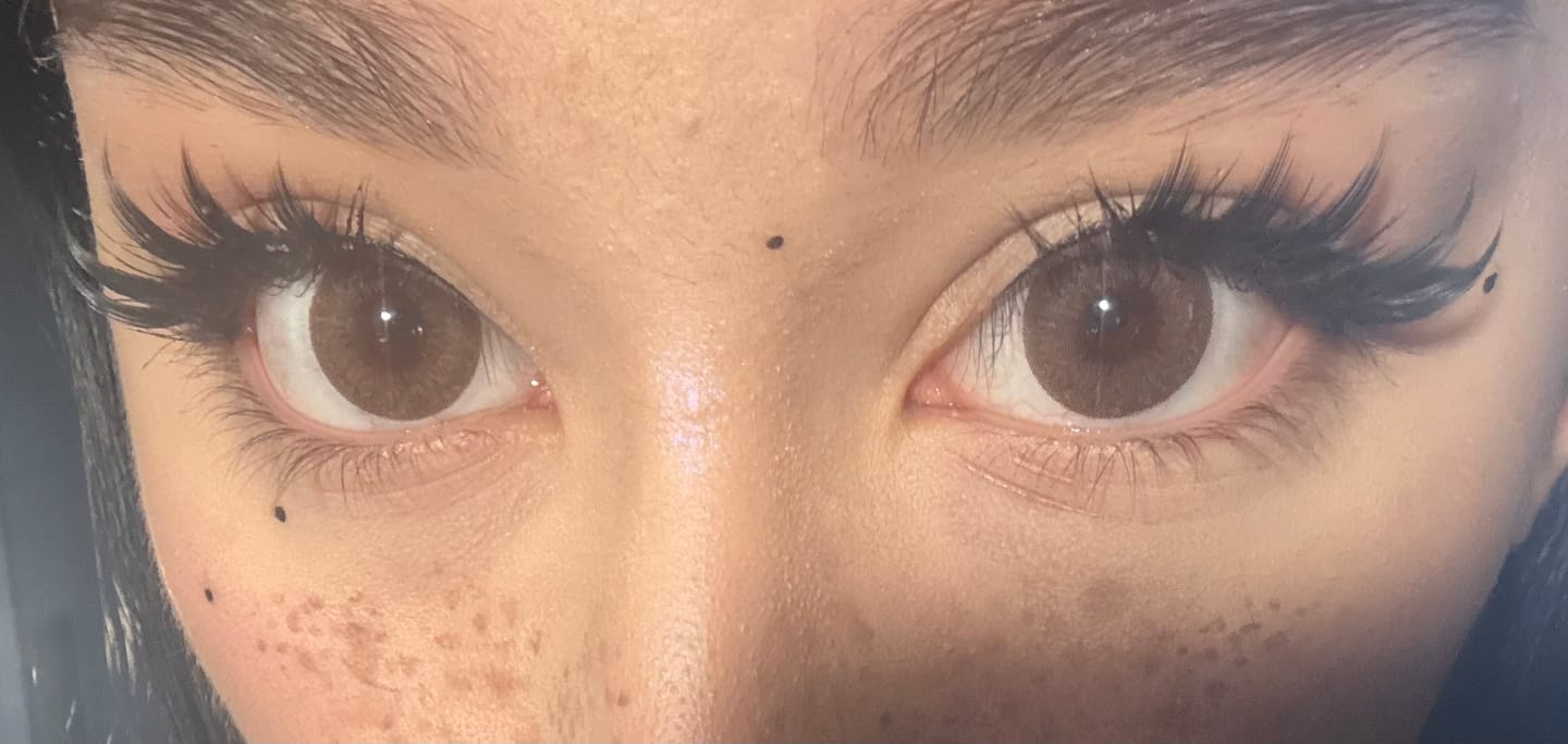 Customer photo review of Eyemoody Dark Brown | 6 Months, 2 pcs