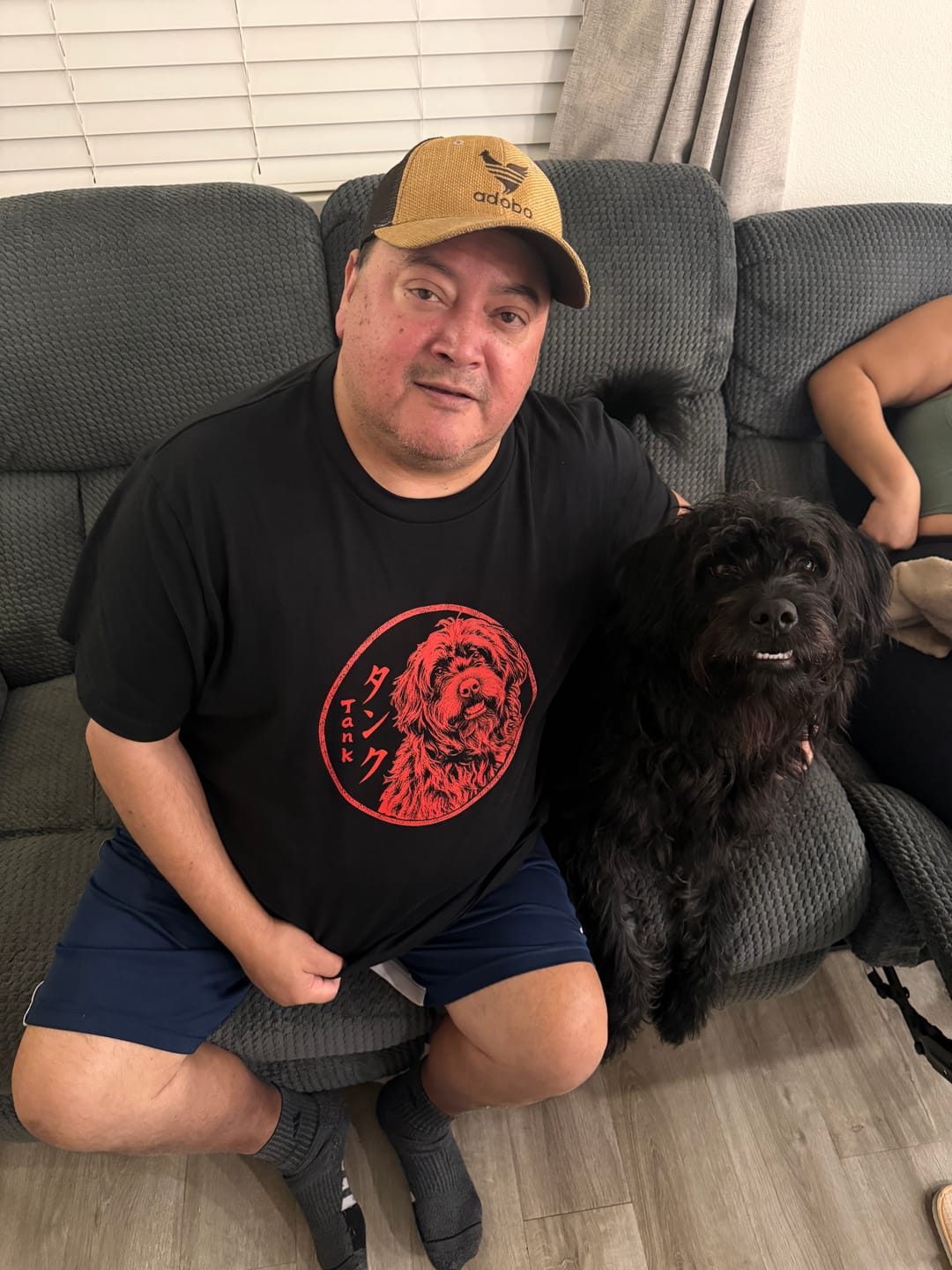 Customer photo review of Personalized Japanese Hanko Pet Portrait Organic T-Shirt