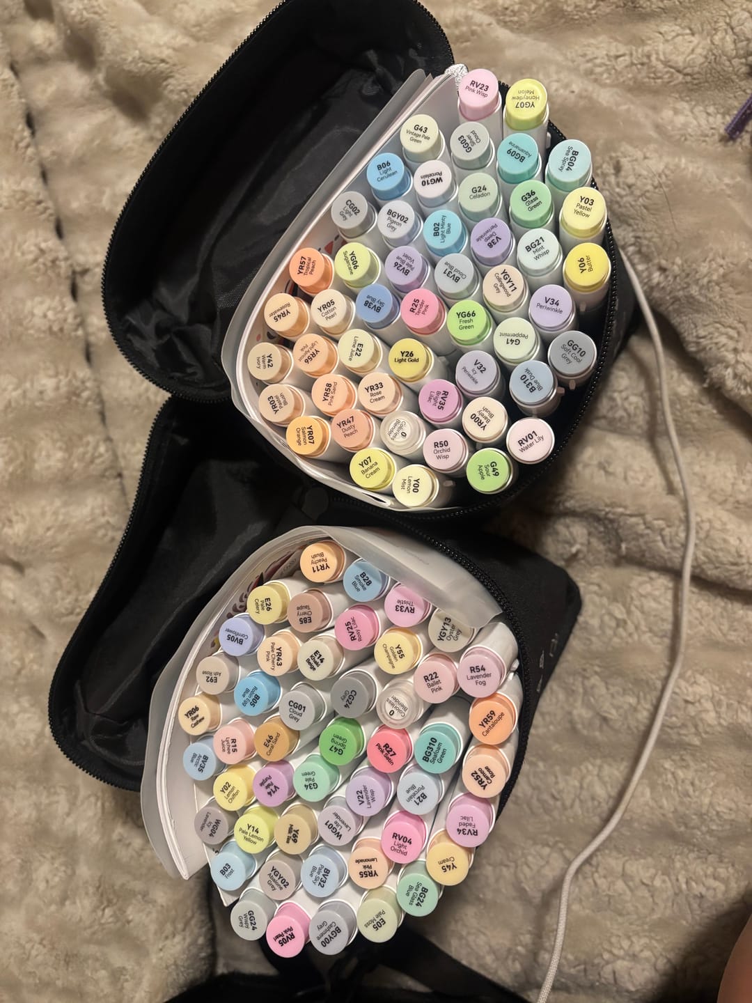 Customer photo review of Ohuhu Honolulu New 48 Pastel Colors Dual Tips Alcohol Art Markers - Blossoming (New Color Codes)