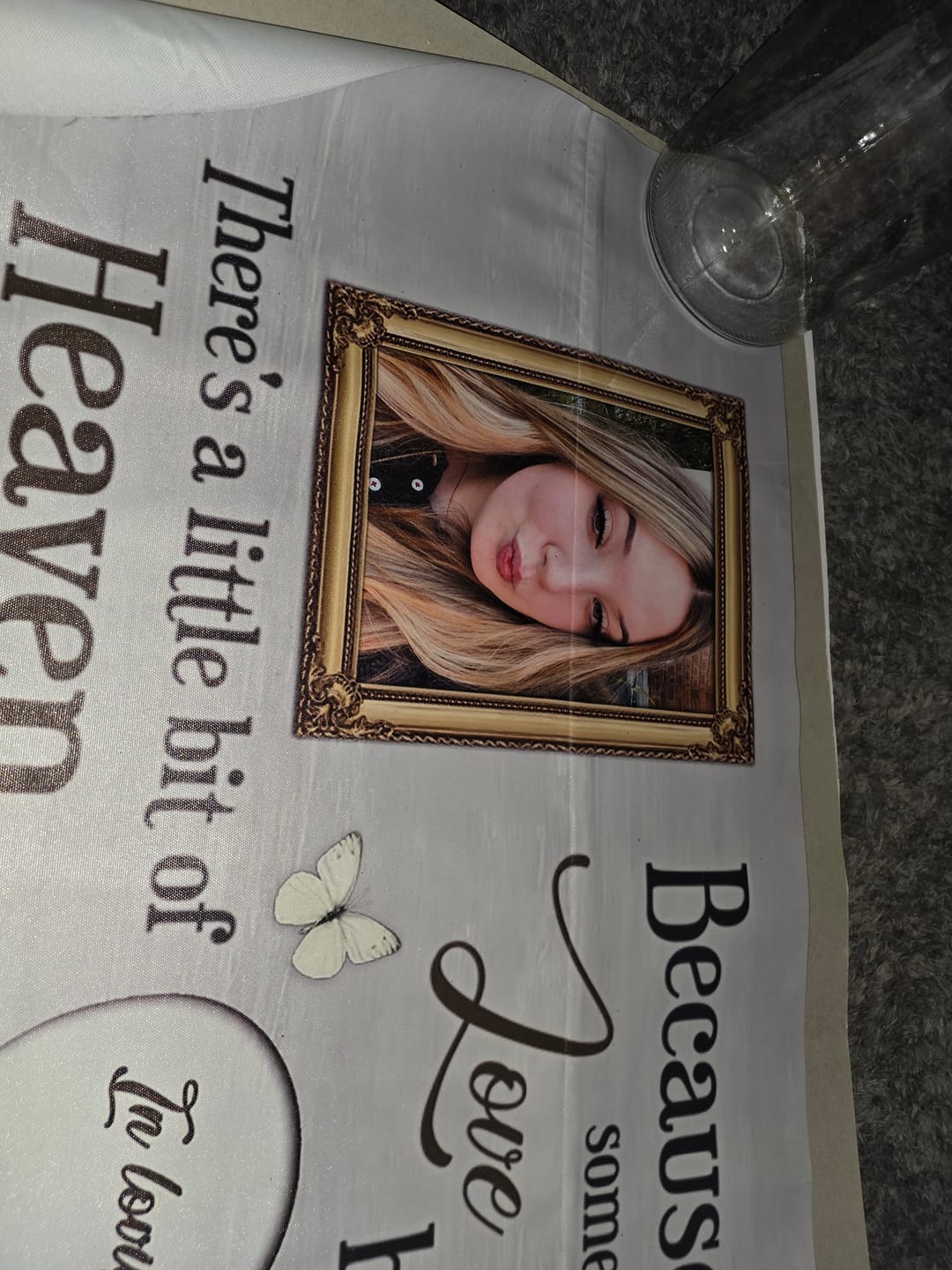 Customer photo review of Heartfelt Personalized Memorial For Loved One Poster for Loss - 'Heaven in Our Home'