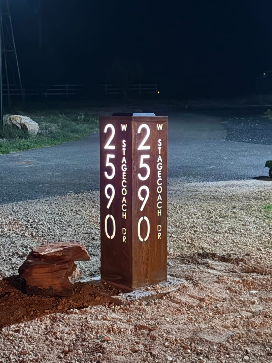Customer photo review of White Translucent Inserts for The Address Column - Optional Upgrade