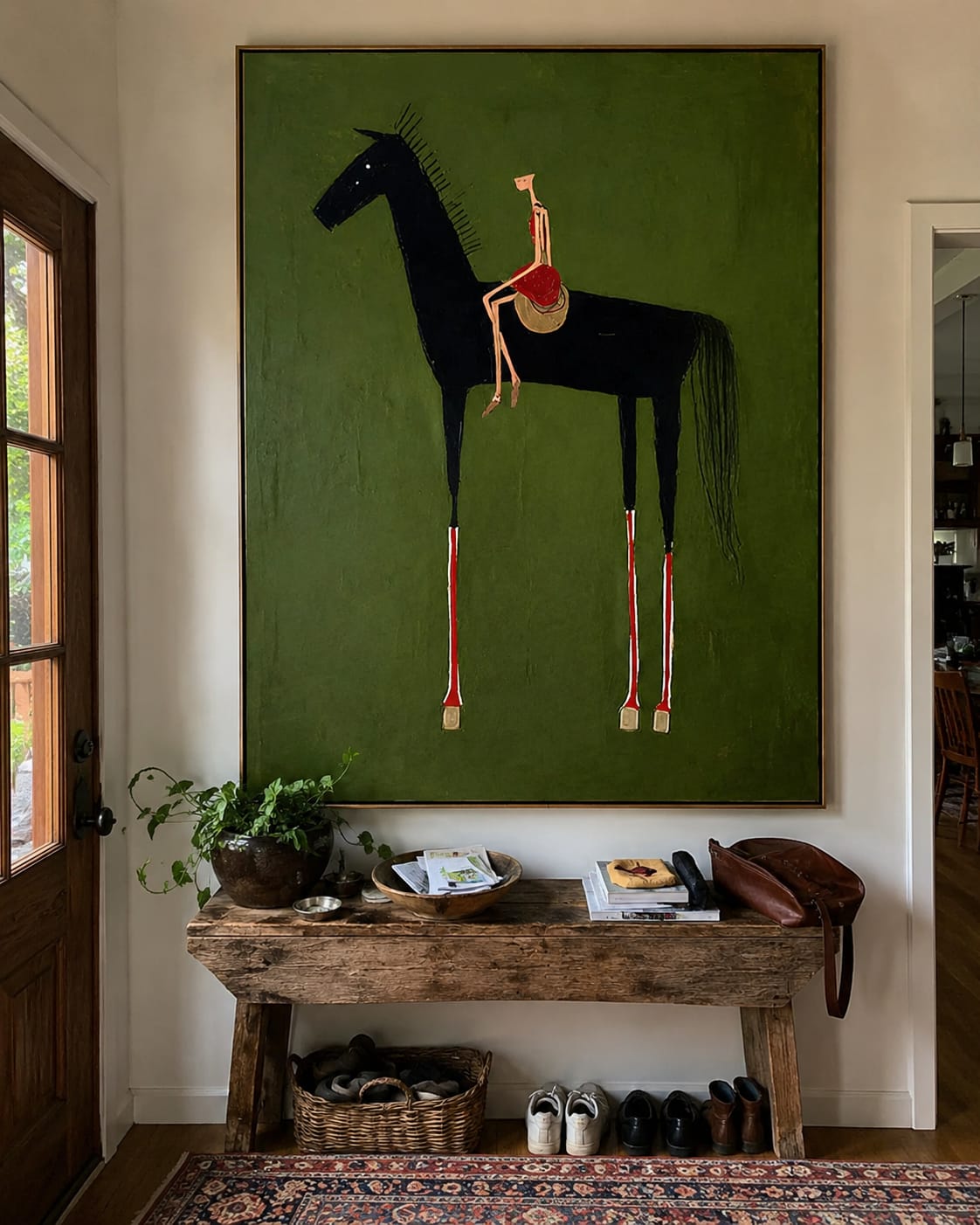 Customer photo review of Olive Rider-Modern Horse Painting