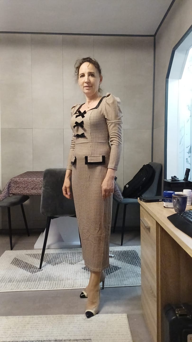 Customer photo review of Rochie Mianna cu fundite aplicate
