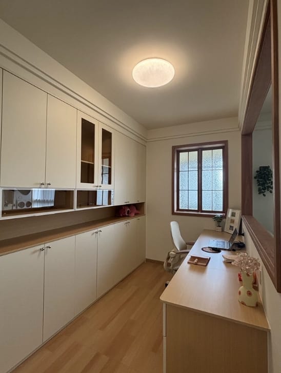 Customer photo review of Dimmable Silk White LED Flush Mount Light