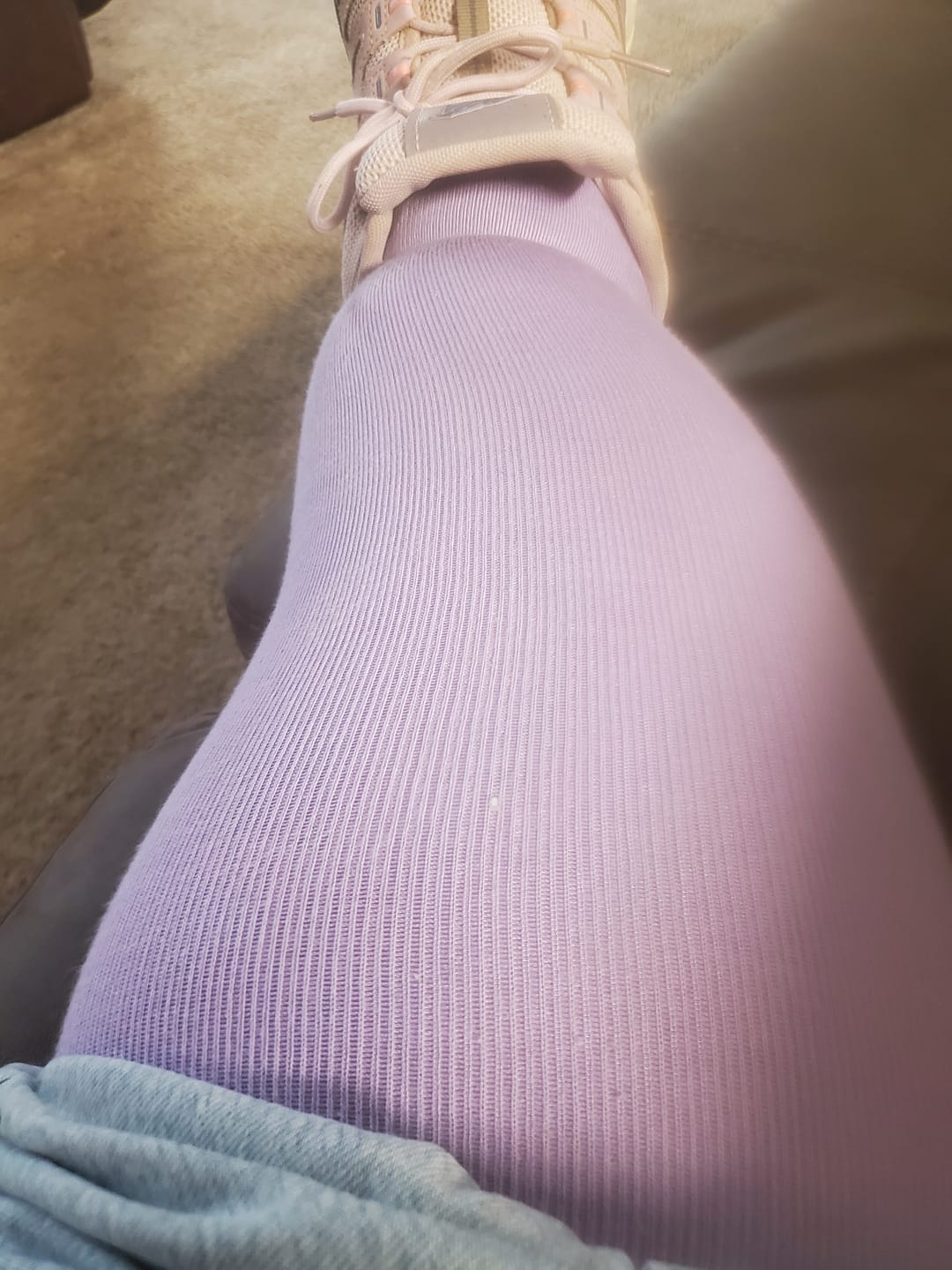 Customer photo review of Bamboo Wide Compression Socks (Pastels)
