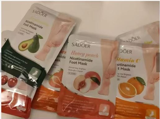 Customer photo review of Maschere Piedi alla Niacinamide – Kit 6 Trattamenti