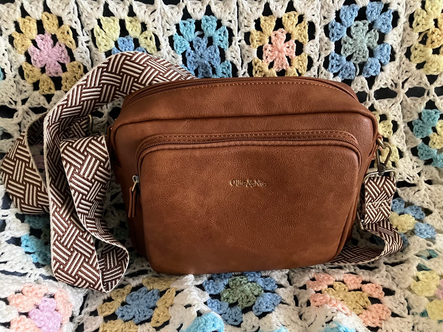 Customer photo review of Bertie Maxi Crossbody - Tan