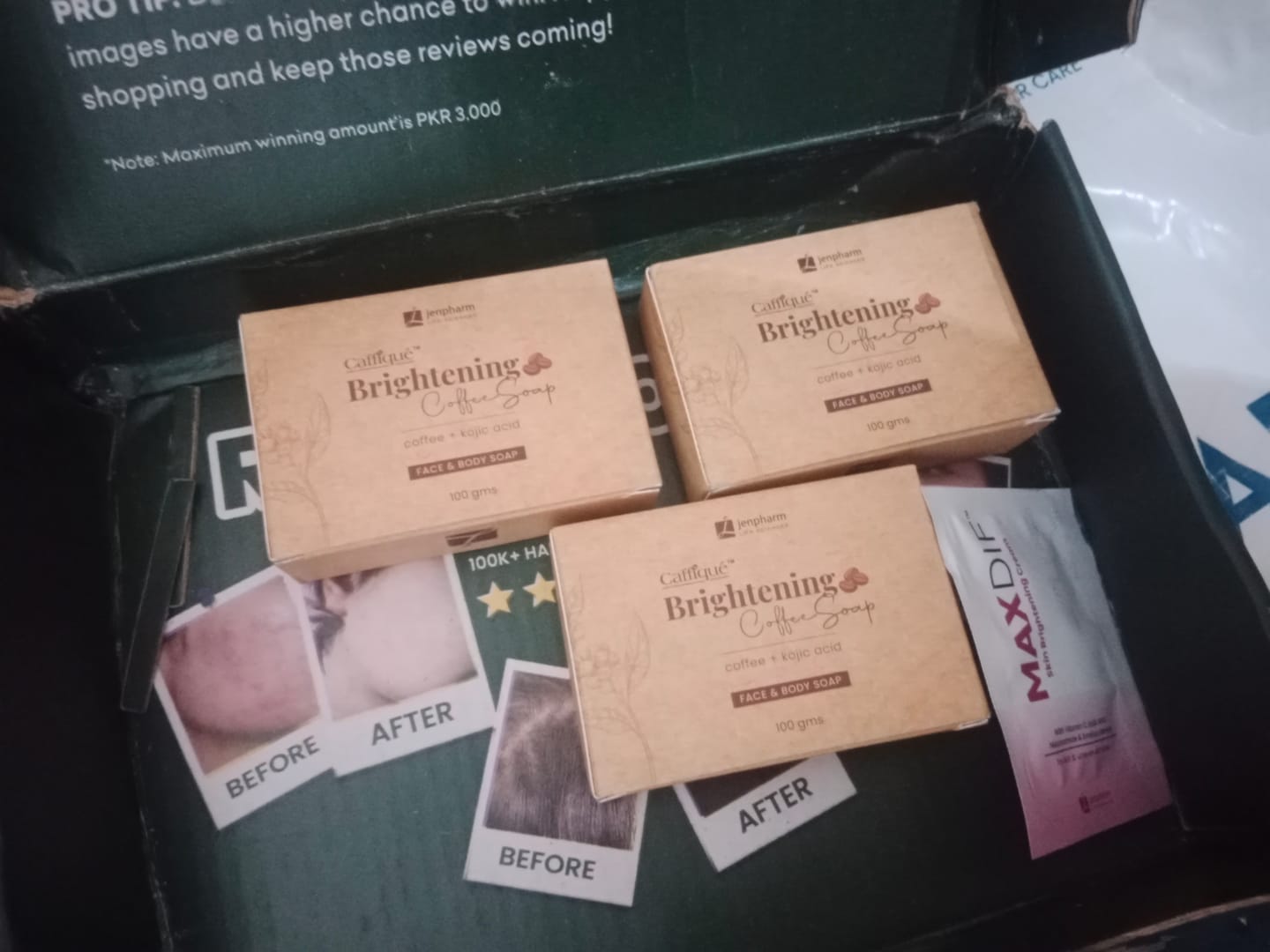 Customer photo review of Brightening Coffee Soap