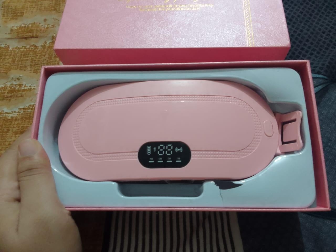 Customer photo review of Thermiva™ - Portable Cordless Heating & Vibration Belt for Menstrual Cramps