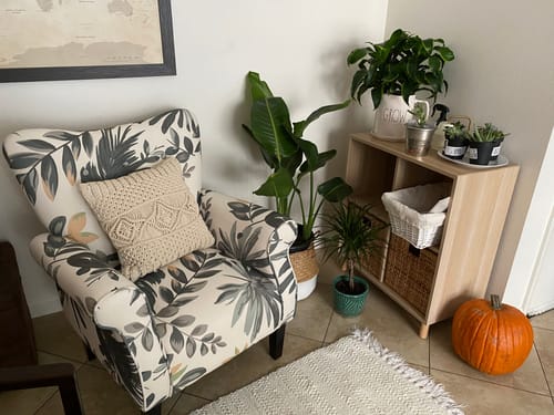 Customer photo review of Allston High Back Upholstered Accent Armchair