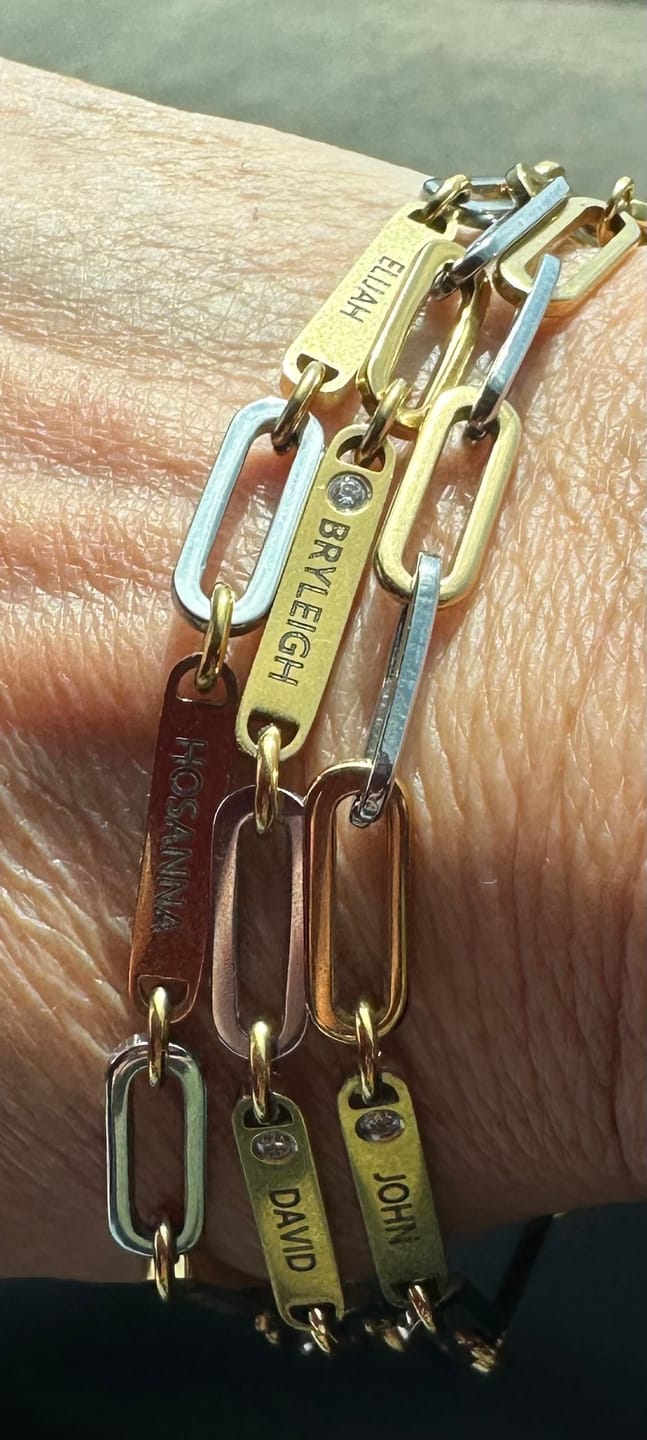 Customer photo review of Matilde Engravable Bracelet