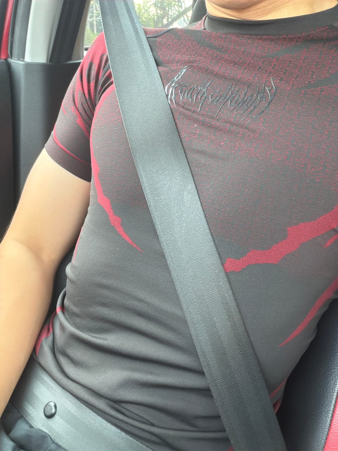 Customer photo review of Doom Tech™ Armored shortsleeve Compression [NIGHTMARE]