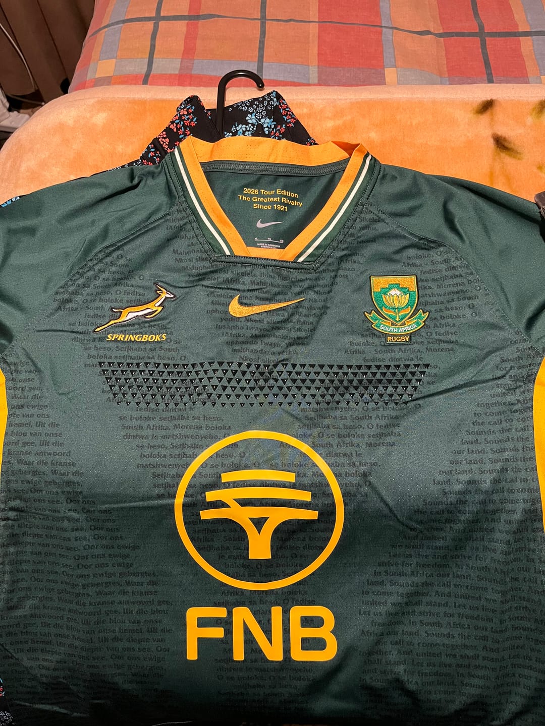 Customer photo review of Springboks Nike Men's 2026 RGR Authentic Jersey
