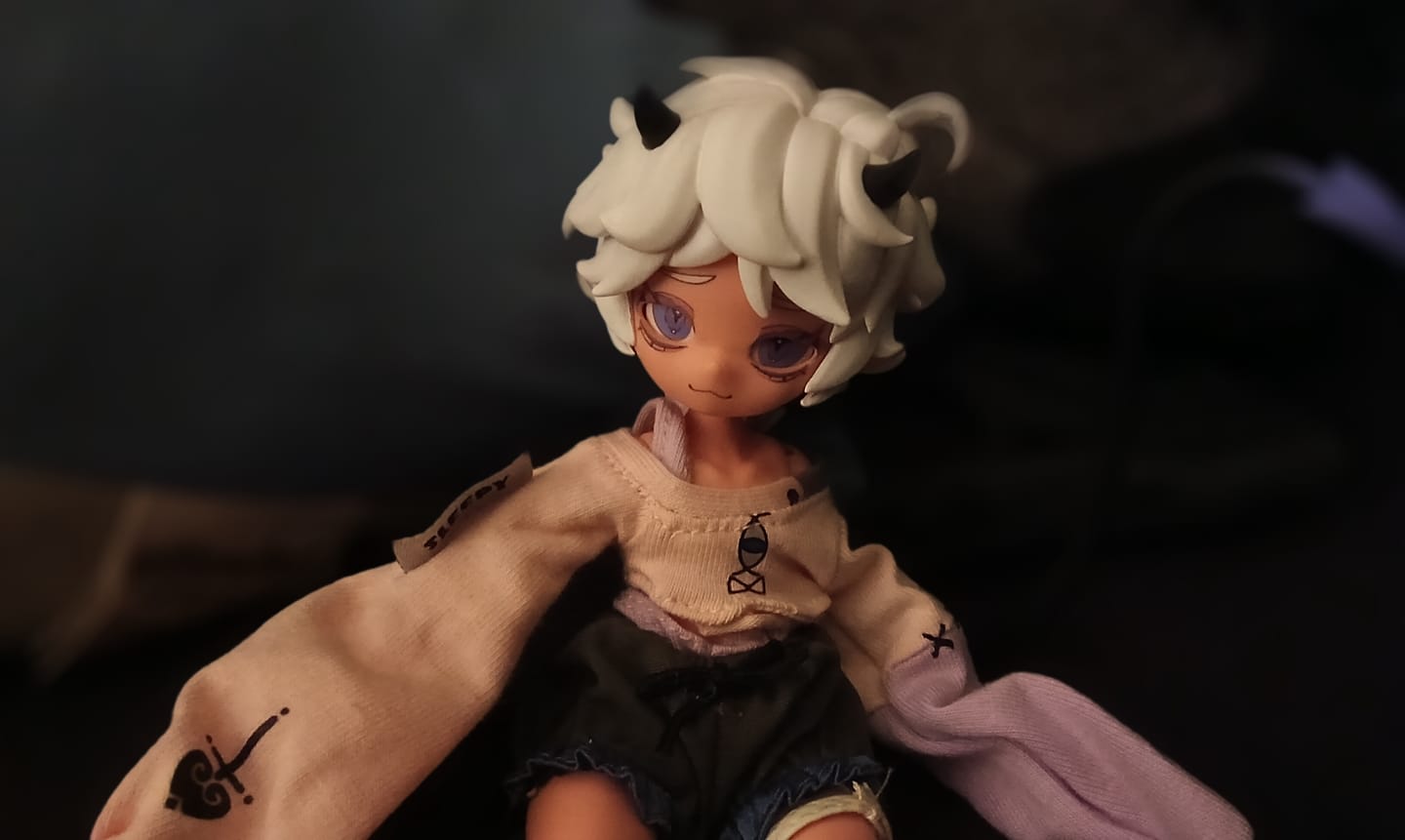 Customer photo review of Cooze Devil Horns Series 1/8 Action Figure BJD Blind Box