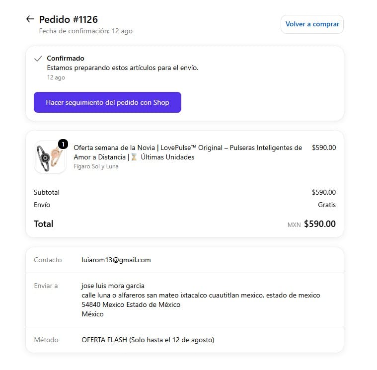 Customer photo review of Oferta semana de la Novia | LovePulse™ Original – Pulseras Inteligentes de Amor a Distancia |⌛ Últimas Unidades