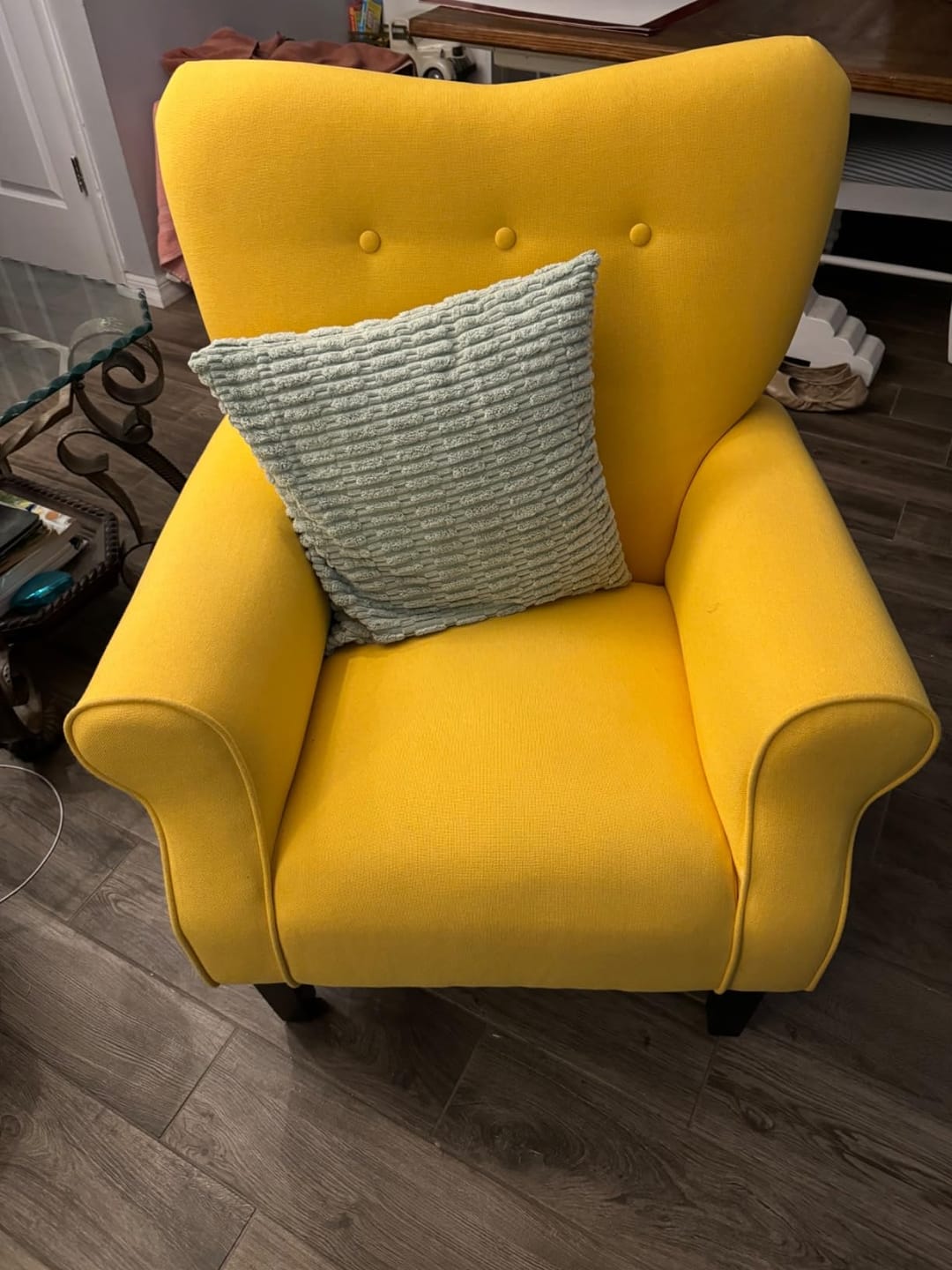 Customer photo review of Allston High Back Upholstered Accent Armchair