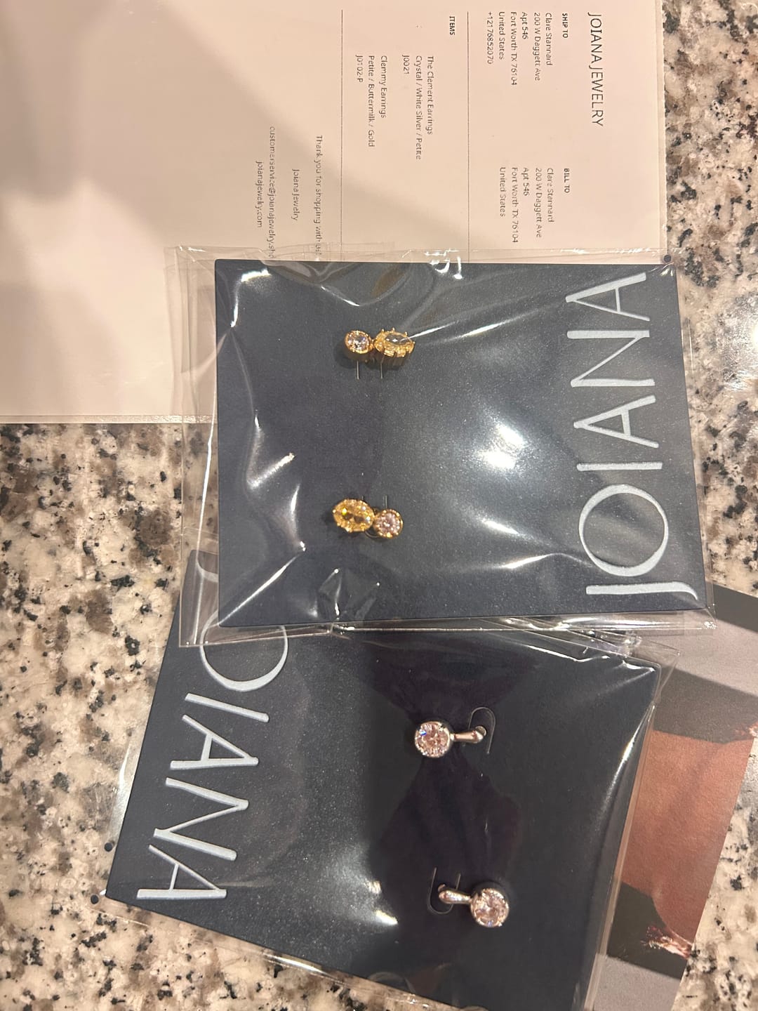 Customer photo review of The Clement Earrings
