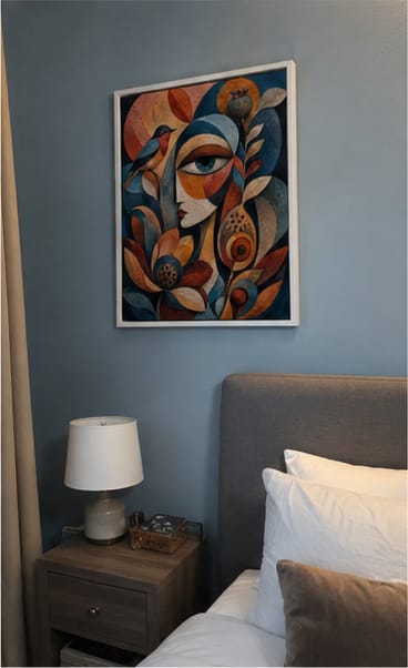 Customer photo review of Cubist Botanical Woman Canvas
