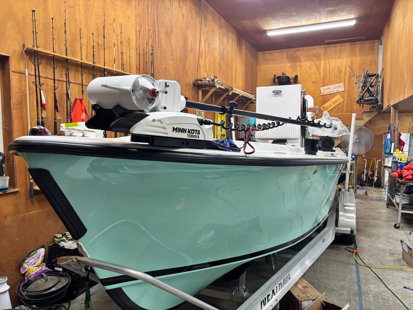 Customer photo review of Troll Track Adjustable Trolling Motor Mount
