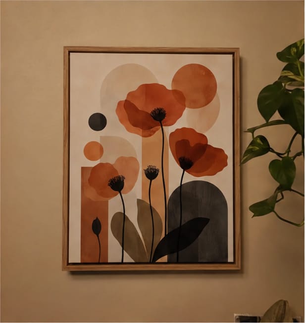 Customer photo review of Terracotta Poppy Flower Canvas