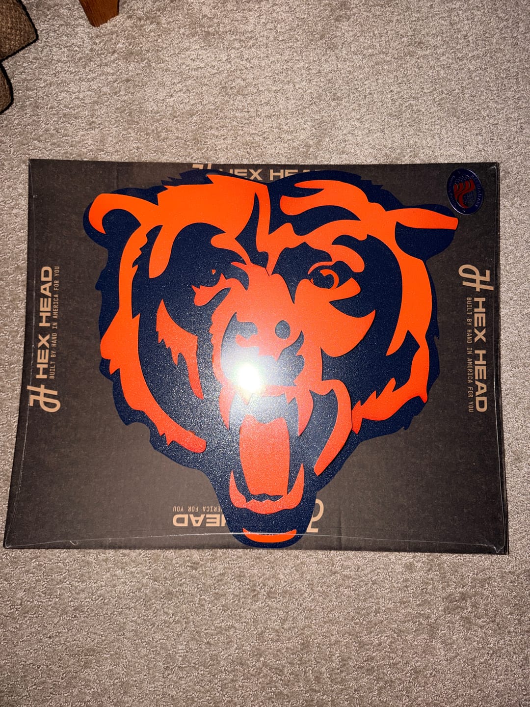 Customer photo review of Chicago Bears "Roaring Bear" 3D Vintage Metal Wall Art