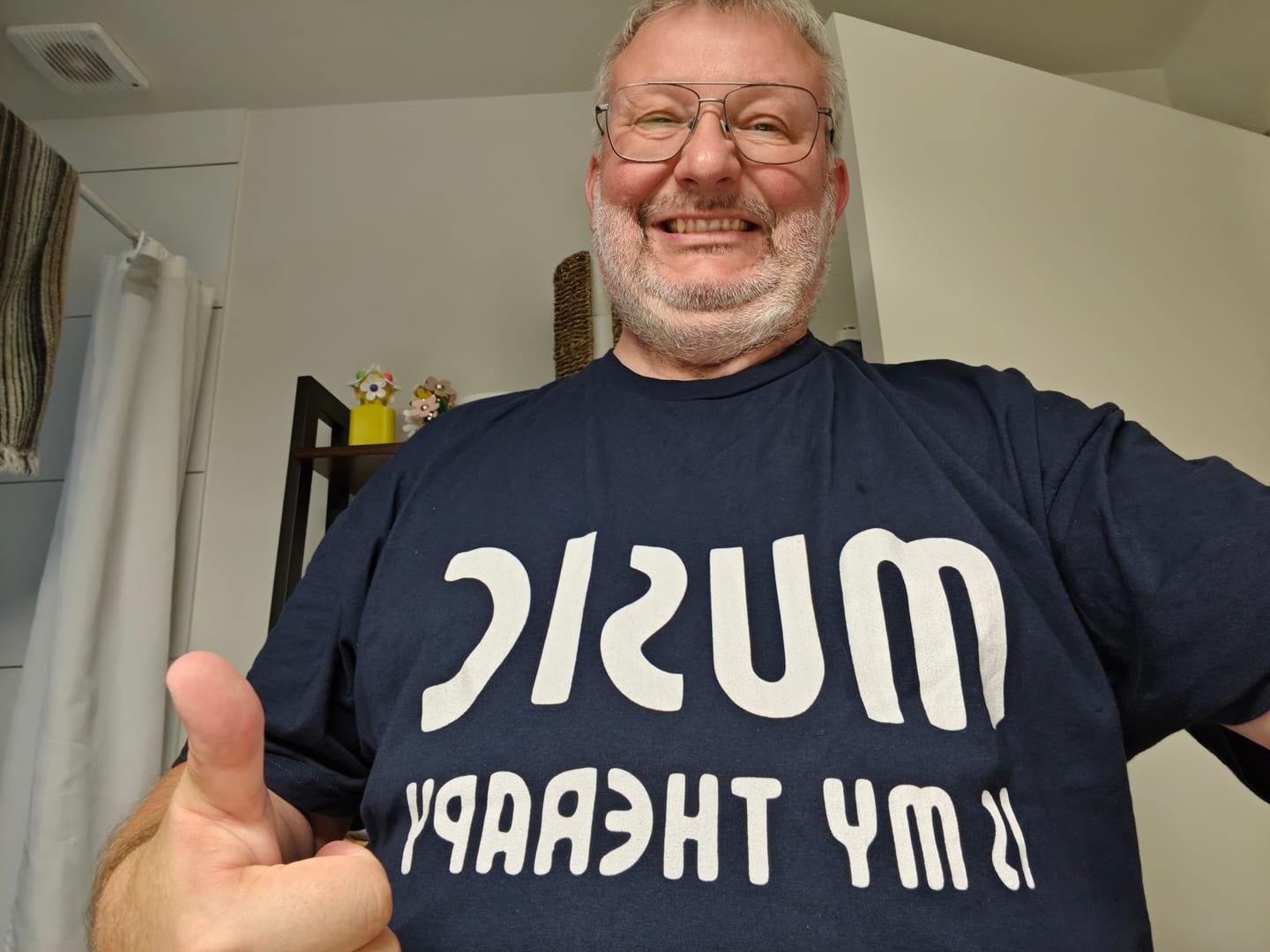 Customer photo review of Music is Therapy T-Shirt