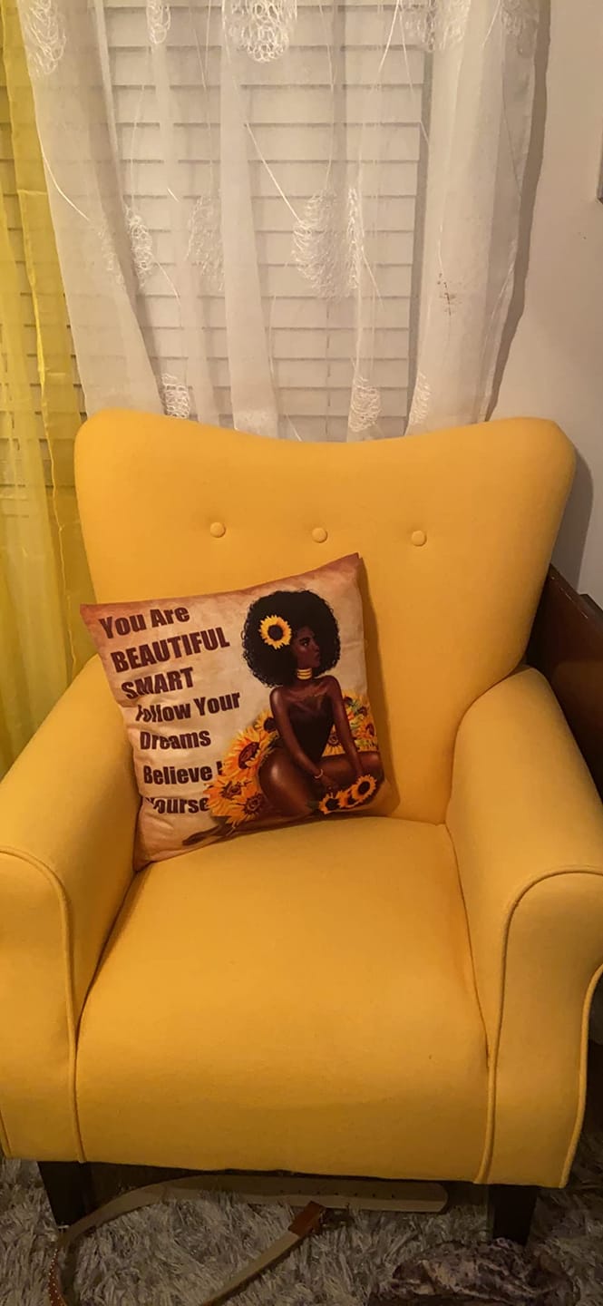 Customer photo review of Allston High Back Upholstered Accent Armchair