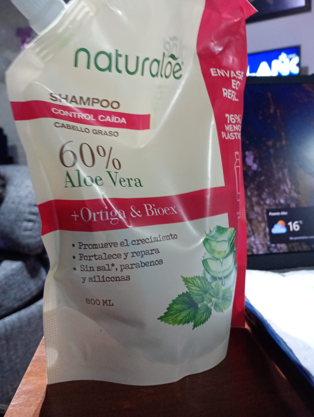 Customer photo review of Refill Shampoo Control Caída Graso 800Ml