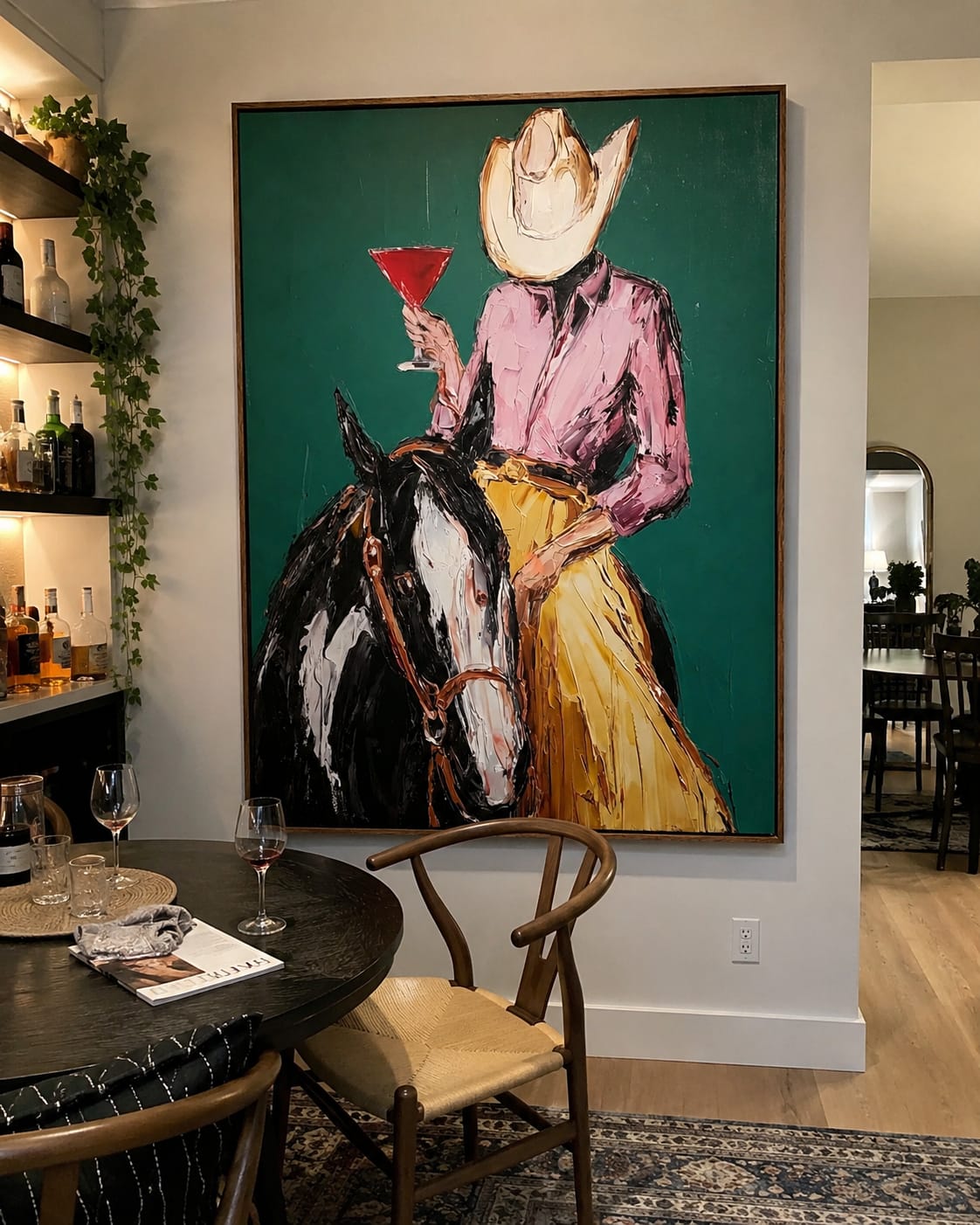 Customer photo review of Saddle Toast-Cowgirl Horse Painting