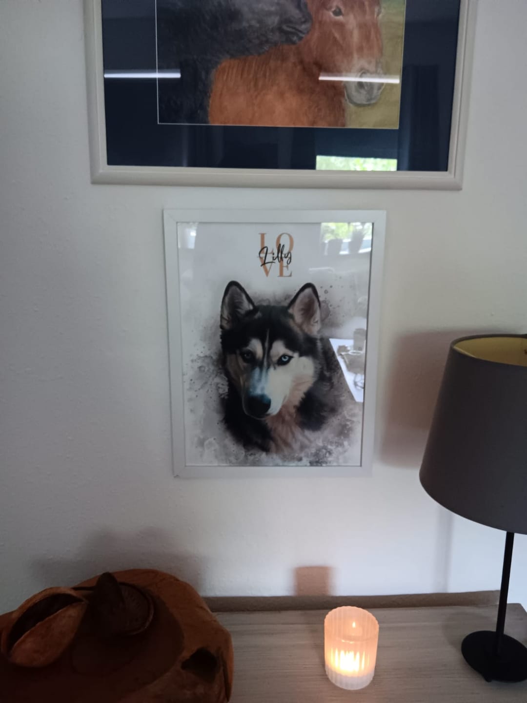 Customer photo review of Personalisiertes Portrait Poster und Leinwand - Aquarell Stil