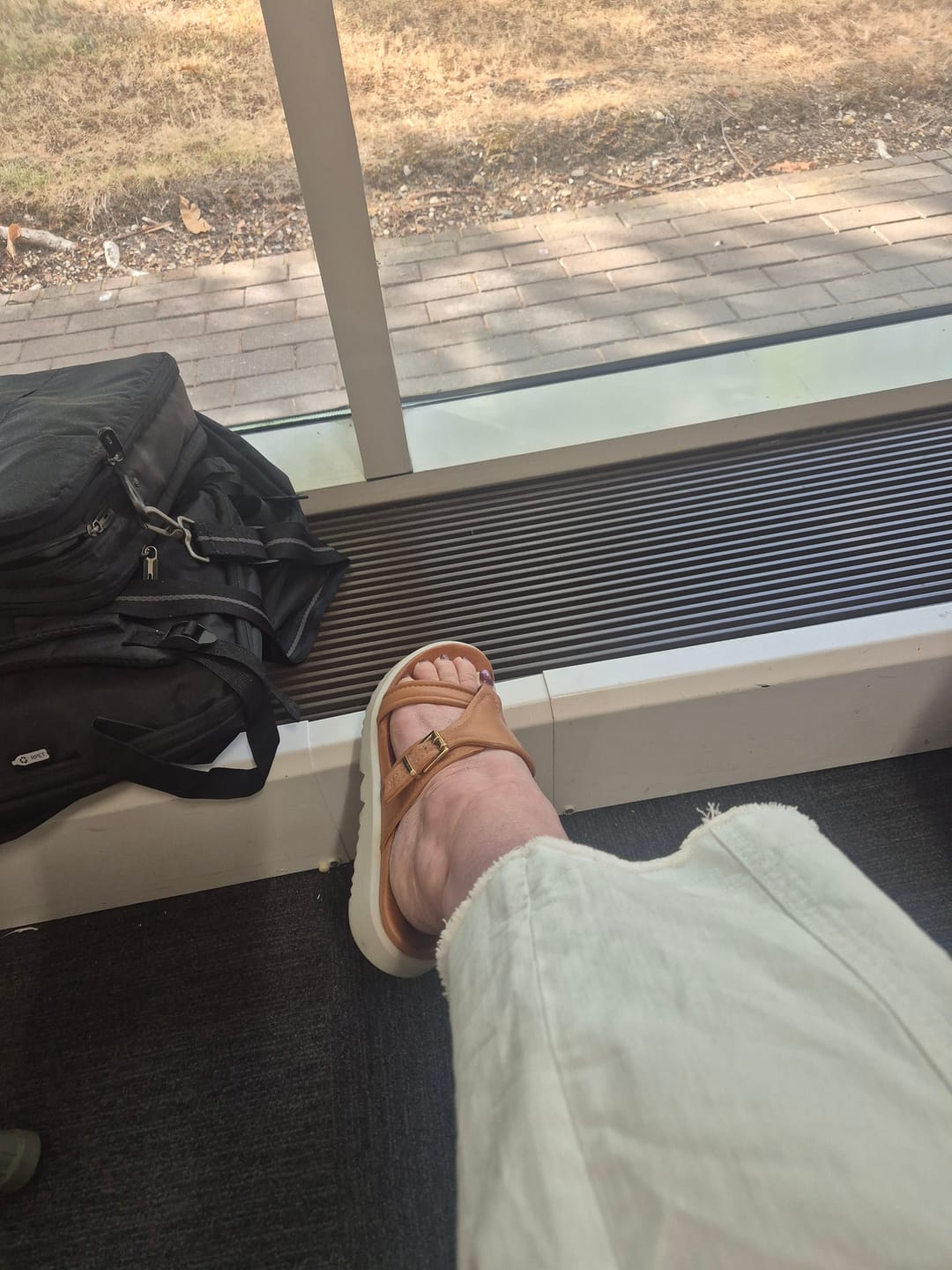 Customer photo review of Tan Elissa Toepost Sandals
