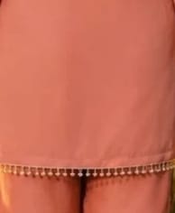 Customer photo review of Peach Bloom Crunchy Kurta Pant Set