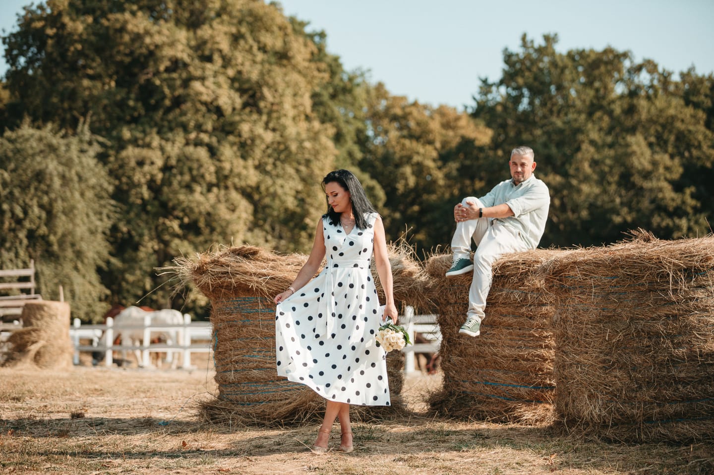 Customer photo review of Rochie Presy cu decolteu petrecut si imprimeu buline