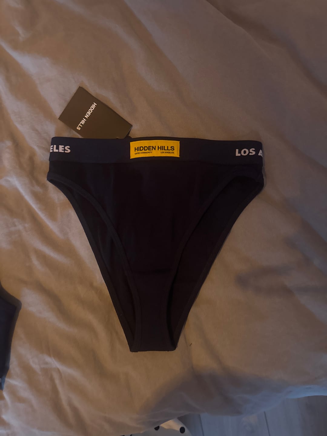 Customer photo review of LABEL BRA TOP AMBER/NAVY