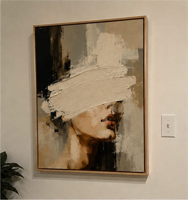 Customer photo review of Abstract Neutral Woman Canvas
