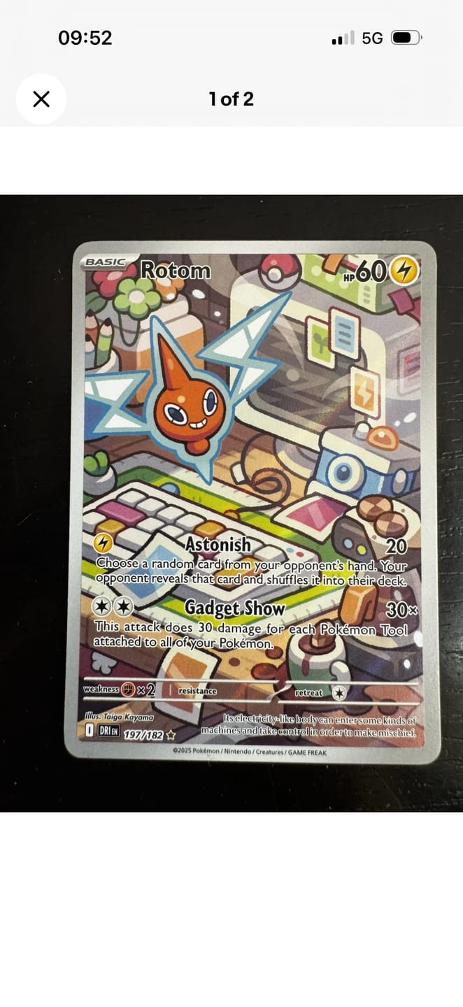 Customer photo review of Pokemon TCG Rotom 197/182 - Destined Rivals