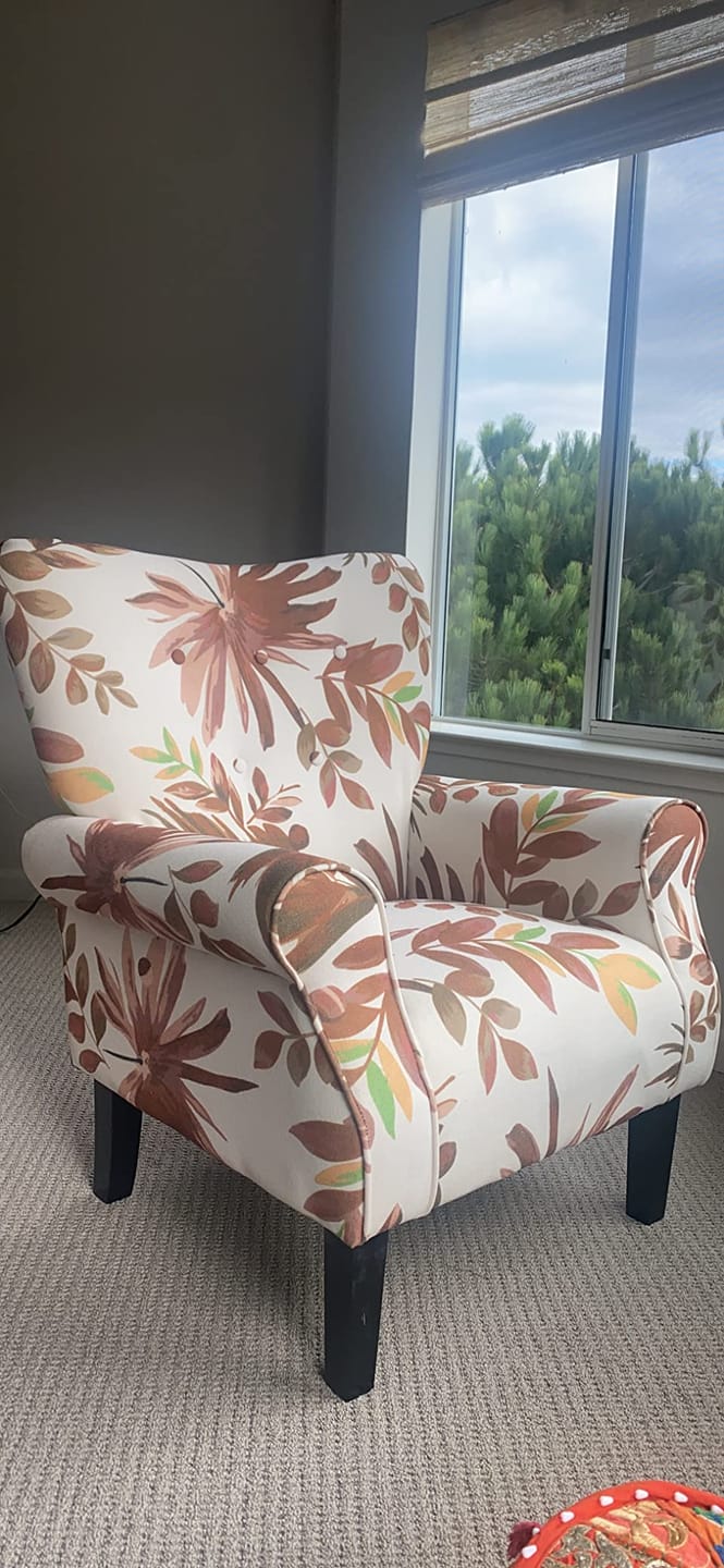 Customer photo review of Allston High Back Upholstered Accent Armchair
