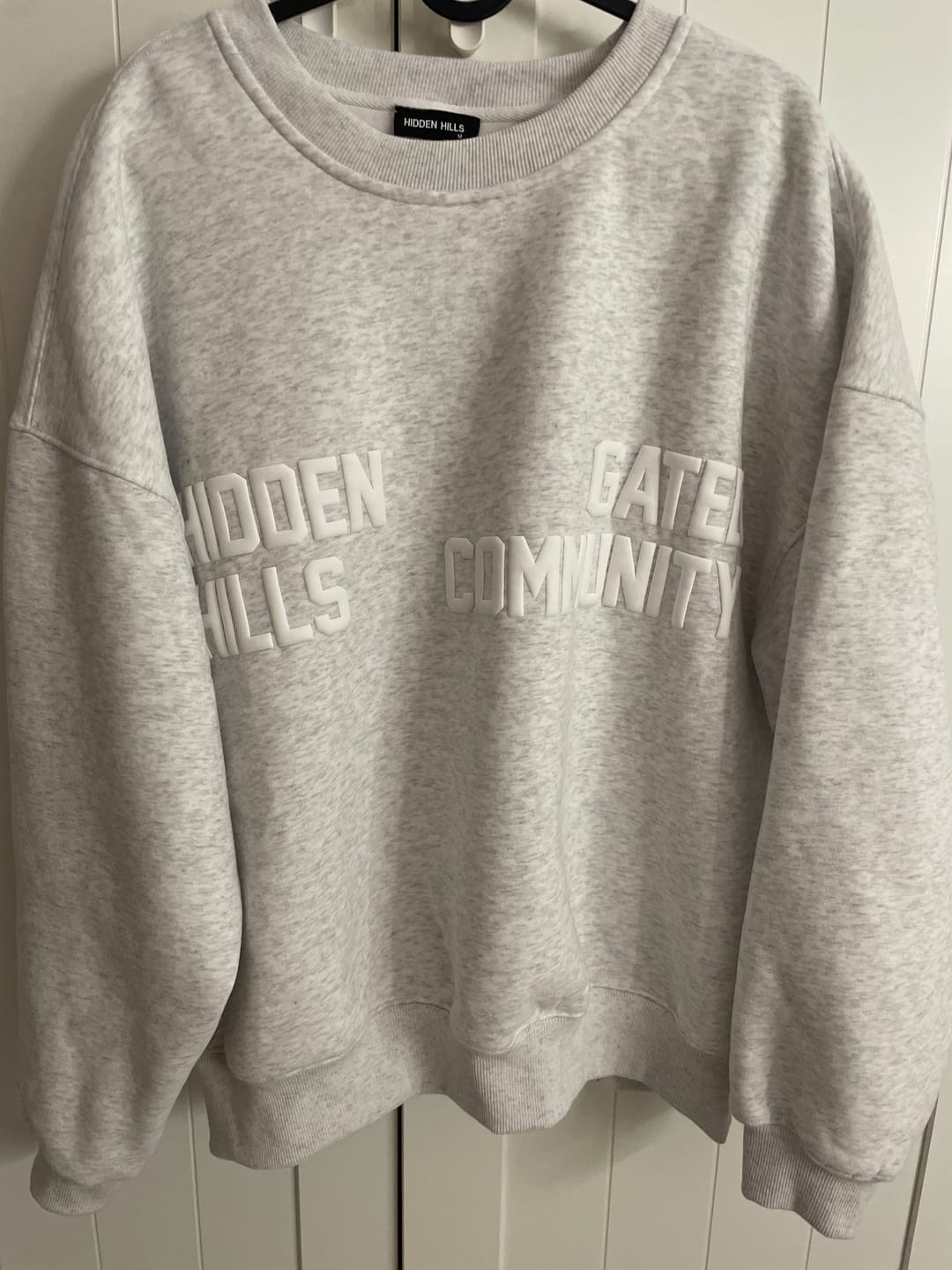 Customer photo review of GATED COMMUNITY SWEATER LIGHT GREY