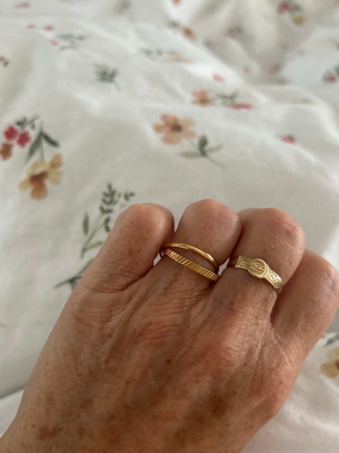Customer photo review of Layered Ring Gold