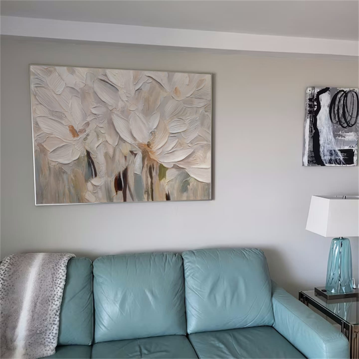 Customer photo review of Flower Abstract Textured Wall Art #FP179