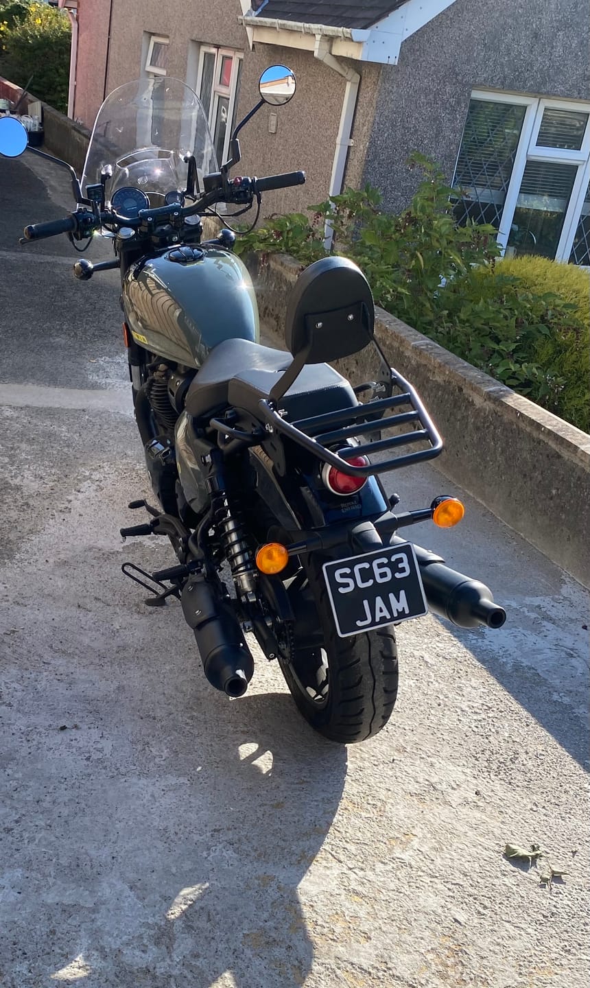 Customer photo review of Classic Metal Pressed 7.5 × 6 Motorbike Number Plate